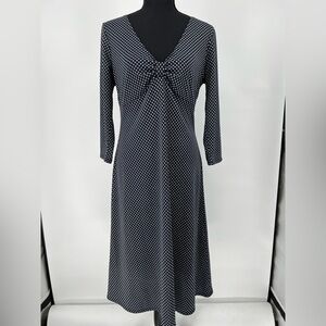 MICHAEL‎ MICHAEL KORS NWOT MIDI DRESS NAVY AND WHITE SLIPON VNECK